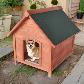 Wooden Outdoor Dog House for Outdoor Fir Wood Pet Kennel Strong Durable & Weather Resistant