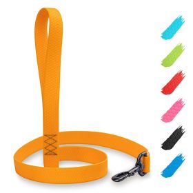 Orange Waterproof Dog Leash 6 Ft x 3/5 inch Anti Slip Dog Leash for Large Small and Medium Dogs Heavy Duty Water and Dirt Resistant