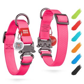 Waterproof Dog Collar Adjustable for Large Dogs Small and Medium Dogs Heavy Duty Dog Collars with Durable Metal Clasp for Boy Girl Dog Collars Pink 10