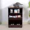 Pet Feeder Station with Storage, Fine Wooden Dog and Cat Feeder Hide Away Cabinet with Stainless Steel Bowls