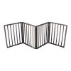 Pet Gate - Dog Gate for Doorways, Stairs or Freestanding, Folding, brown, Arc Wooden