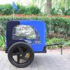 Blue High Quality 16 inch air wheel Pet Bike Trailer for Dogs Foldable Bicycle Pet Trailer