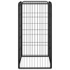 Dog Playpen 4 Panels Black 19.7"x39.4" Powder-coated Steel