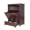 Pet Feeder Station with Storage, Fine Wooden Dog and Cat Feeder Hide Away Cabinet with Stainless Steel Bowls