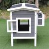 Wooden Cat House w/ Flower Pot