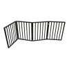 Pet Gate - Dog Gate for Doorways, Stairs or Freestanding, Folding, brown, Arc Wooden