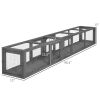 PawHut Cat Tunnel Outdoor, Wooden Cat Tube with Combinable Design, 8 Doors, 98" Cat Toys for Kitty, Puppy, Pet, House, Window, Cage, Dark Gray