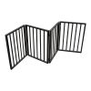 Pet Gate - Dog Gate for Doorways, Stairs or Freestanding, Folding, brown, Arc Wooden