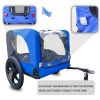 Blue High Quality 16 inch air wheel Pet Bike Trailer for Dogs Foldable Bicycle Pet Trailer