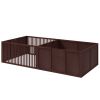 PawHut Whelping Box for Dogs Built for Mother's Comfort, Dog Whelping Pen with Removable Doors, Puppy Playpen for Indoors