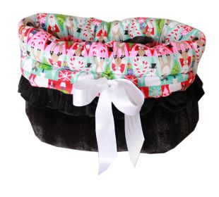 Christmas Medley Reversible Snuggle Bugs Pet Bed, Bag, and Car Seat All in One