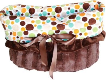 Fall Party Dots Reversible Snuggle Bugs Pet Bed, Bag, and Car Seat All in One