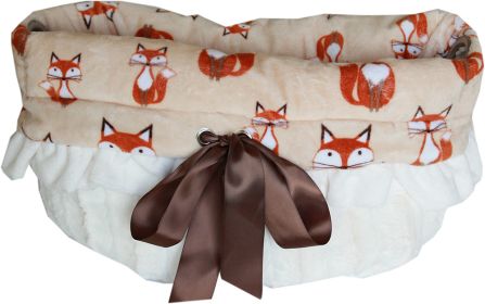 Foxy Reversible Snuggle Bugs Pet Bed, Bag, and Car Seat All in One