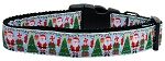 Aqua Santa Nylon Ribbon Collars (Size: Medium)