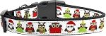 Santa Owls Ribbon Dog Collars (Size: Medium)