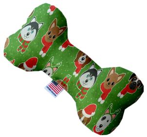 Christmas Dogs (Option: 10 inch Canvas Bone Dog Toy)