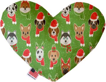 Christmas Dogs (Option: 6 inch Canvas Heart Dog Toy)