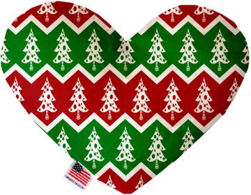 Chevron Christmas Trees (Option: 6 inch Canvas Heart Dog Toy)