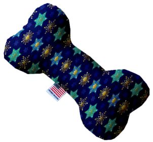 Star of David  and Snowflakes (Option: 10 inch Canvas Bone Dog Toy)