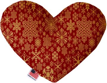 Red Snowflakes (Option: 6 inch Canvas Heart Dog Toy)