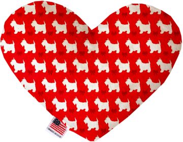 Christmas Westies (Option: 6 inch Canvas Heart Dog Toy)