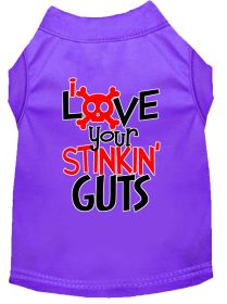 Love your Stinkin Guts Screen Print Dog Shirt (Option: Purple Med)