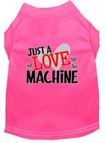 Love Machine Screen Print Dog Shirt (Option: Bright Pink Med)