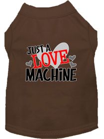 Love Machine Screen Print Dog Shirt (Option: Brown Med)