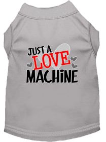 Love Machine Screen Print Dog Shirt (Option: Grey Med)