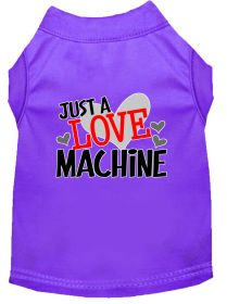 Love Machine Screen Print Dog Shirt (Option: Purple Sm)