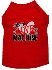 Love Machine Screen Print Dog Shirt (Option: Red Sm)