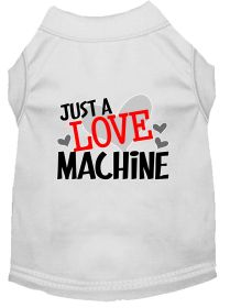 Love Machine Screen Print Dog Shirt (Option: White Sm)