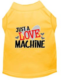 Love Machine Screen Print Dog Shirt (Option: Yellow Sm)