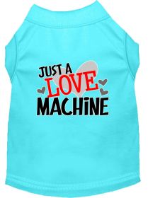 Love Machine Screen Print Dog Shirt (Option: Aqua Lg)