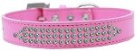 3-Row Iridescent Crystal Rhinestone Dog Collar