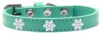 Snowflake Widget Dog Collar (Size: Aqua Size 10)