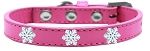 Snowflake Widget Dog Collar (Size: Bright Pink Size 10)