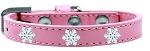 Snowflake Widget Dog Collar (Size: Light Pink Size 10)