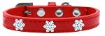 Snowflake Widget Dog Collar (Size: Red Size 10)