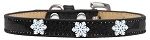 Snowflake Widget Dog Collar (Size: Black Ice Cream Size 10)