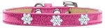 Snowflake Widget Dog Collar (Size: Pink Ice Cream Size 10)