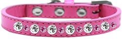 Posh Jeweled Rhinestone Dog Collar (Size: Bright Pink Size 10)