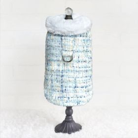 Annabella Dog Coat (Size: S, Color Option: Sky)