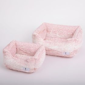 Cashmere Dog Bed Collection (Size: L, Color Option: Pink Fawn)