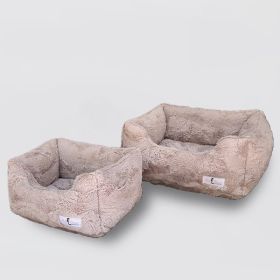 Cuddle Dog Bed Collection (Size: L, Color Option: Latte)