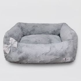 Dolce Vita Dog Bed Collection (Color Option: Sterling, Bow Option: Bow)