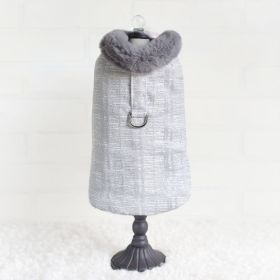 Gia Dog Coat (Size: S, Color Option: Silver)