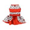 Holiday Holly Poinsettia Dog Dress / Dog Harness