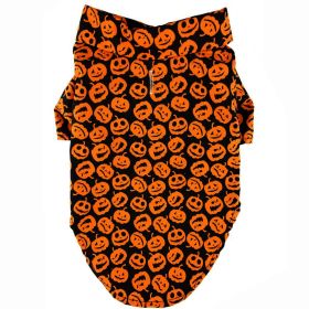 Halloween Jack-O-Lantern Pumpkin Camp Shirt (Size: XX-Small)