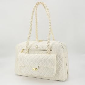 Porsha Dog Carrier Purse (Color Option: Cream)